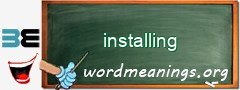 WordMeaning blackboard for installing